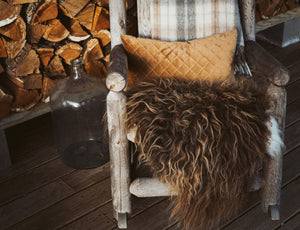 Rue Icelandic Sheepskin on a porch